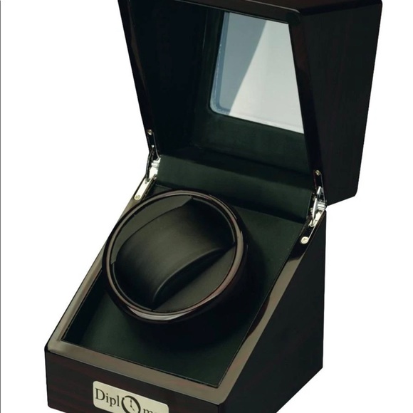 Diplomat Ebony Wood Automatic Single Watch Winder - Picture 3 of 4